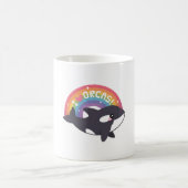 Niedlich I Liebe Orcas Rainbow Kaffeetasse (Mittel)
