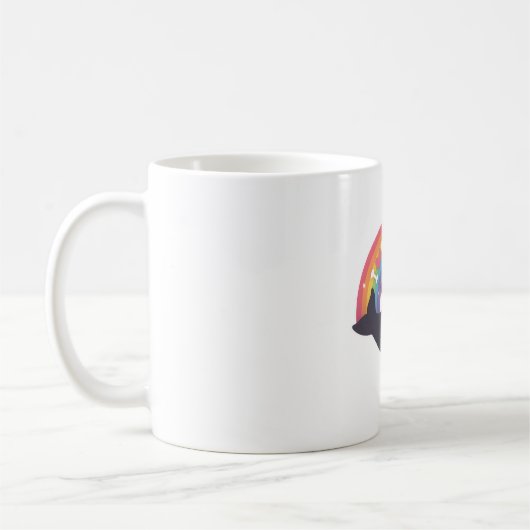 Niedlich I Liebe Orcas Rainbow Kaffeetasse (Links)