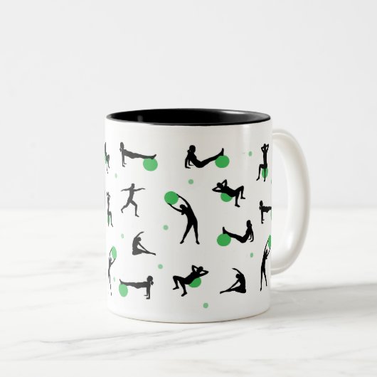 Niedlich I Liebe Pilates Zweifarbige Tasse (VorderseiteRechts)