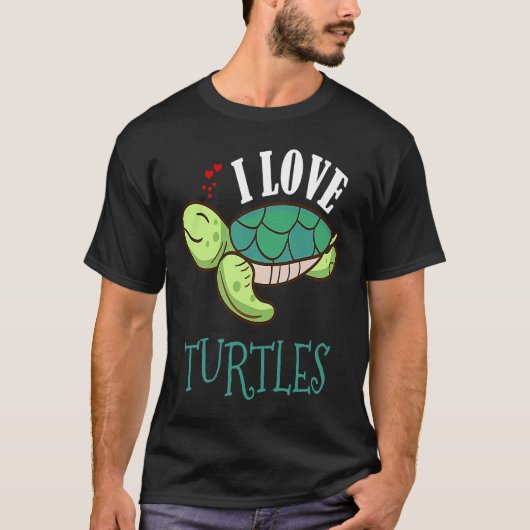Niedlich I Liebe Schildkröten T-Shirt (Vorderseite)