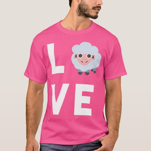 Niedlich I Liebe Sheep Funny Sheover für T-Shirt (Vorderseite)