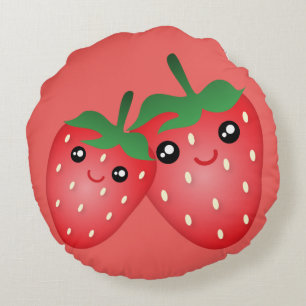 Niedlich I Liebe Sie Berry Much Kawaii Erdbeeren O Rundes Kissen