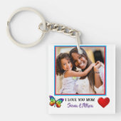 Niedlich I Liebe Sie Mama Personalisiertes Foto un Schlüsselanhänger (Vorderseite)