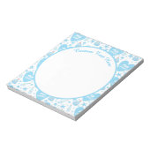 Niedlich I Liebe Summer Blue Heart Segelboot Starf Notizblock (Rotiert)