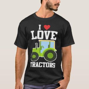 Niedlich I Liebe Traktoren Kinder Kleiner Bauer T-Shirt