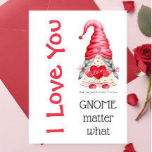 Niedlich I Liebe You Girl Gnome Matter Was Valenti