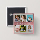 Niedlich I LIEBE YOU MAMA Happy Mother Day Foto Co Button (Vorne & Hinten)