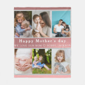 Niedlich I LIEBE YOU MAMA Happy Mother Day Foto Co Fleecedecke (Vorderseite)
