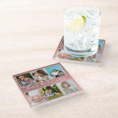 Niedlich I LIEBE YOU MAMA Happy Mother Day Foto Co Glasuntersetzer (Schrägansicht)