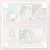 Niedlich I LIEBE YOU MAMA Happy Mother Day Foto Co Glasuntersetzer (Rückseite)