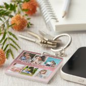 Niedlich I LIEBE YOU MAMA Happy Mother Day Foto Co Schlüsselanhänger (Vorderseite rechts)