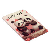 Niedlich I Liebe You Panda Valentine Magnet (Rechte Seite)