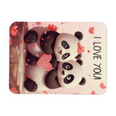 Niedlich I Liebe You Panda Valentine Magnet (Horizontal)