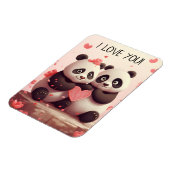 Niedlich I Liebe You Panda Valentine Magnet (Linke Seite)
