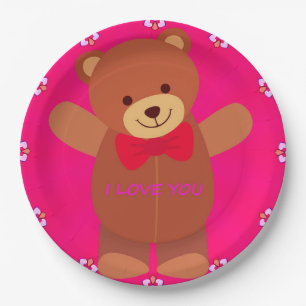 Niedlich I Liebe You Paper Tellers 9" Pappteller