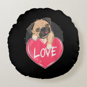 Niedlich I Steal Hearts Mops   Valentine Day Gift Rundes Kissen