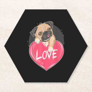 Niedlich I Steal Hearts Mops Valentine Day Gift Untersetzer