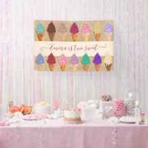 Niedlich Ice Cream Party Baby Girl 2 Jahre Geburts