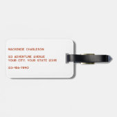 Niedlich Ice Skaten-Maus Gepäckanhänger (Rückseite horizontal)