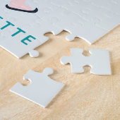 Niedlich Ice Skaten Unicorn Aquamarin Rosa Individ Puzzle (Seite)