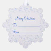 Niedlich Iceberg Blue Filigree Eichhörnchen Weihna Ornament Karte (Rückseite)