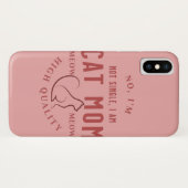 niedlich, ich bin kein Single, ich bin Katzenmutte Case-Mate iPhone Hülle (Rückseite (Horizontal))