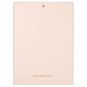 Niedlich "Ich bin sehr beschäftigt" Rosa und Gold Klemmbrett (Rückseite)