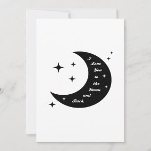 Niedlich Ich liebe dich bis zum Mond und zurück Wh Feiertagskarte