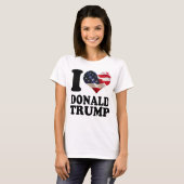 Niedlich Ich liebe die amerikanische Flagge Donald T-Shirt (Vorne ganz)