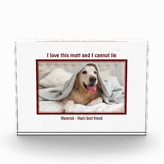 Niedlich ICH LIEBE DIESEN MUTTER | Personalisierte Fotoblock (Vorderseite)