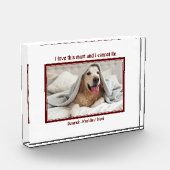 Niedlich ICH LIEBE DIESEN MUTTER | Personalisierte Fotoblock (Links)