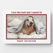 Niedlich ICH LIEBE DIESER MUTT Hund Lover Foto Fotoplatte (Vorderseite)