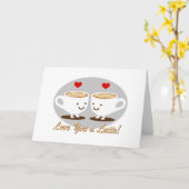 Niedlich! Ich Liebe dir ein LATTE! Karte (Gelbe Blume)