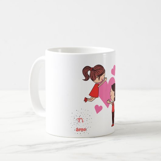 Niedlich Ich Liebe Sie, Ti Amo Kaffeetasse (Vorderseite Links)