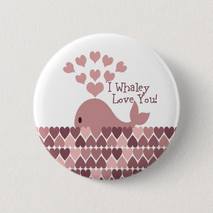 Niedlich Ich walke Liebe Sie! Design Button