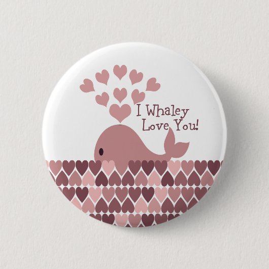 Niedlich Ich walke Liebe Sie! Design Button (Vorderseite)