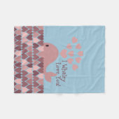 Niedlich Ich walke Liebe Sie! Design Fleecedecke (Vorderseite (Horizontal))