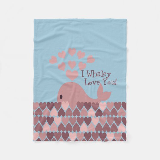 Niedlich Ich walke Liebe Sie! Design Fleecedecke (Vorderseite)