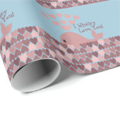 Niedlich Ich walke Liebe Sie! Design Geschenkpapier (Rolleneckpunkt)