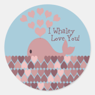 Niedlich Ich walke Liebe Sie! Design Runder Aufkleber