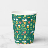 Niedlich Icon-Muster Pappbecher (Rechts)