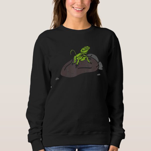 Niedlich Iguana Lizard Pet Reptile Sweatshirt (Vorderseite)