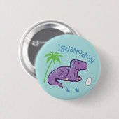 Niedlich Iguanodon Button (Vorne & Hinten)
