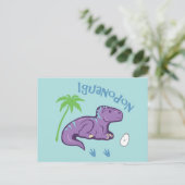 Niedlich Iguanodon Postkarte (Stehend Vorderseite)