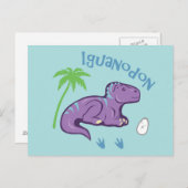 Niedlich Iguanodon Postkarte (Vorne/Hinten)