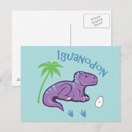 Niedlich Iguanodon Postkarte (Vorne/Hinten)