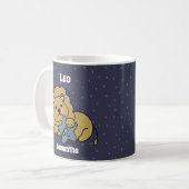 Niedlich Illustrierter Leo Zodiac Personalisiert Kaffeetasse (Vorderseite Links)