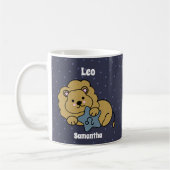 Niedlich Illustrierter Leo Zodiac Personalisiert Kaffeetasse (Links)