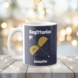 Niedlich Illustriertes Sagittarius Zodiac Personal Kaffeetasse