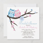 Niedlich im Liebe Eulen-Paar-Brautparty Einladung (Vorderseite)